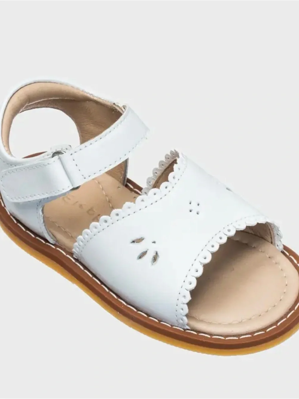 Elephantito White Scalloped Toddler Sandals